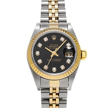 ロレックス デイトジャスト 26 79173G ブラック/ダイヤモンド レディース 時計 【中古】【wristwatch】