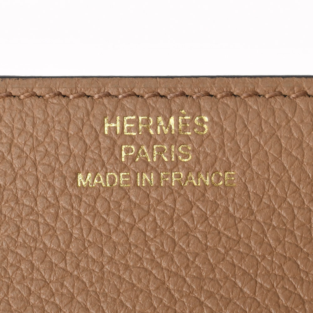 エルメス HERMES ロウリス スリム 二つ折り財布 レディースベルト金具内側