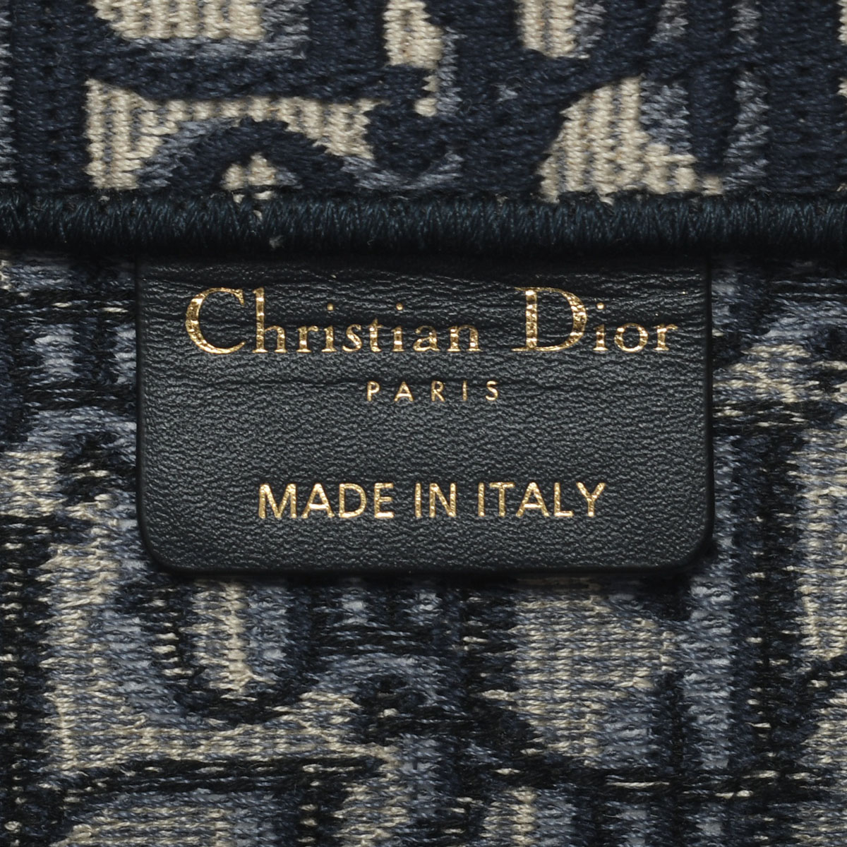 (美品)クリスチャン ディオール Christian Dior ブックトート ミディアム M1296ZRIW-M928 ネイビー 8142