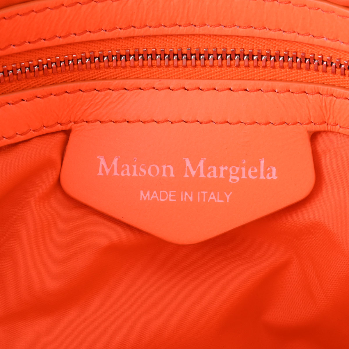 メゾン マルジェラ / Maison Margiela グラムスラム チェーンクラッチバッグ オレンジ/シルバー金具 S56WF0160 レザー  レディース バッグ 【中古】【bag】