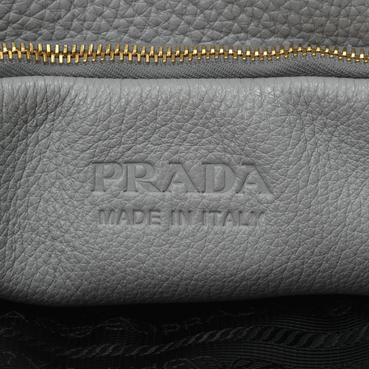 プラダ PRADA 1BG384 レディース ハンドバッグ グレー /ゴールド金具 ソフトカーフ