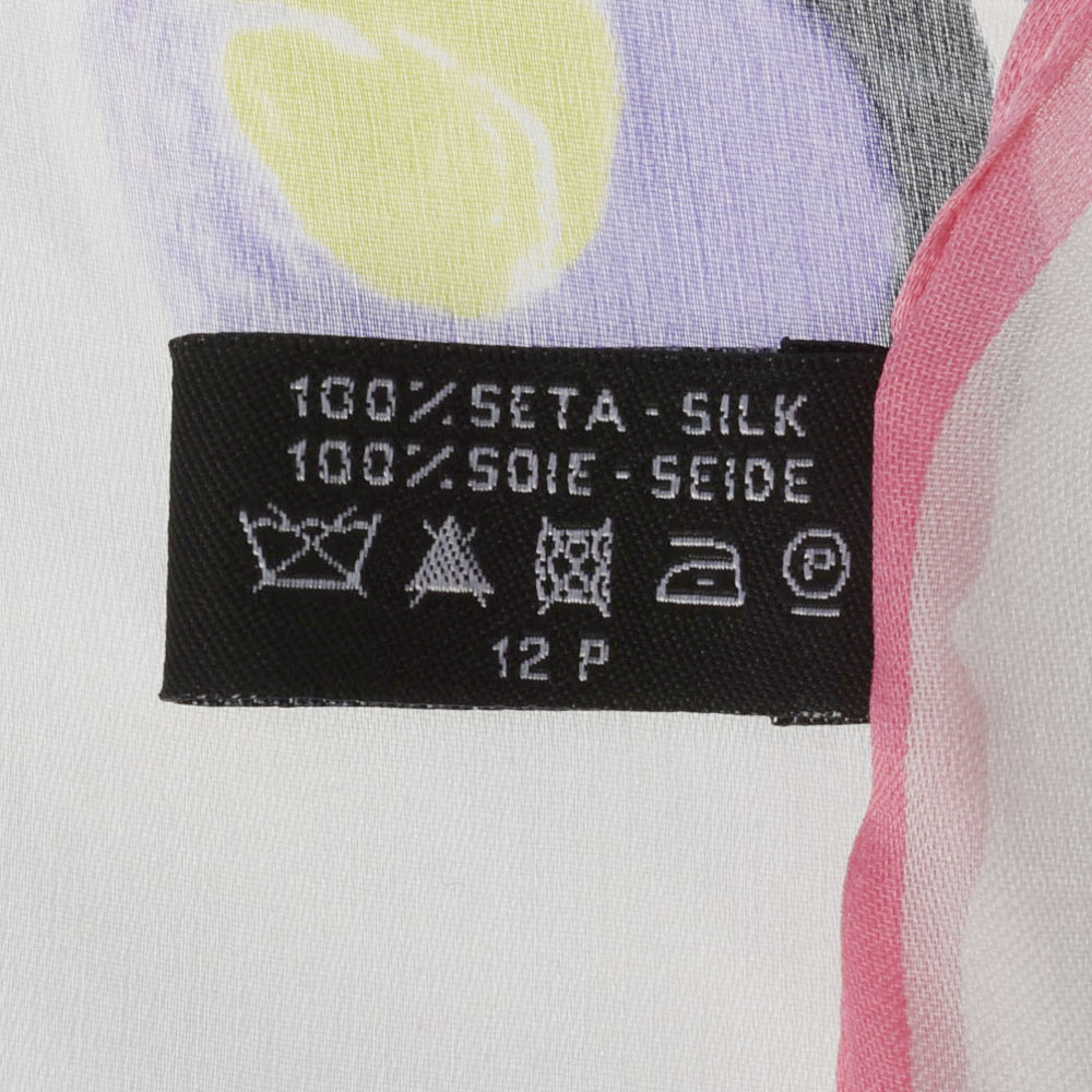 スカーフ ココマーク 花柄 ピンク シルク100％ CHANEL シャネル レディース 【中古】