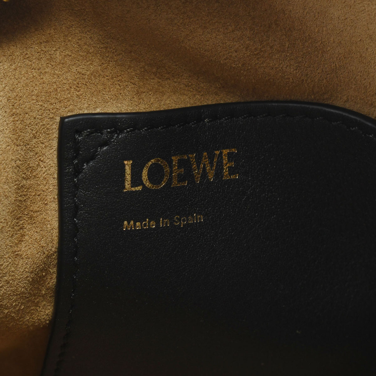 ロエベ / LOEWE アマソナ16 ネイビー/ブラック/ゴールド金具 A039N21X03 カーフ/アナグラムジャガード レディース バッグ  【中古】【bag】