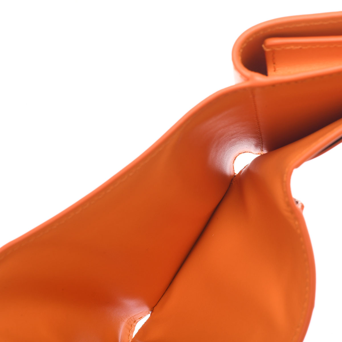 ロエベ トライフォールド ブライトオレンジ C565TR2X01 サテンカーフ レディース 財布 【未使用】【purse】