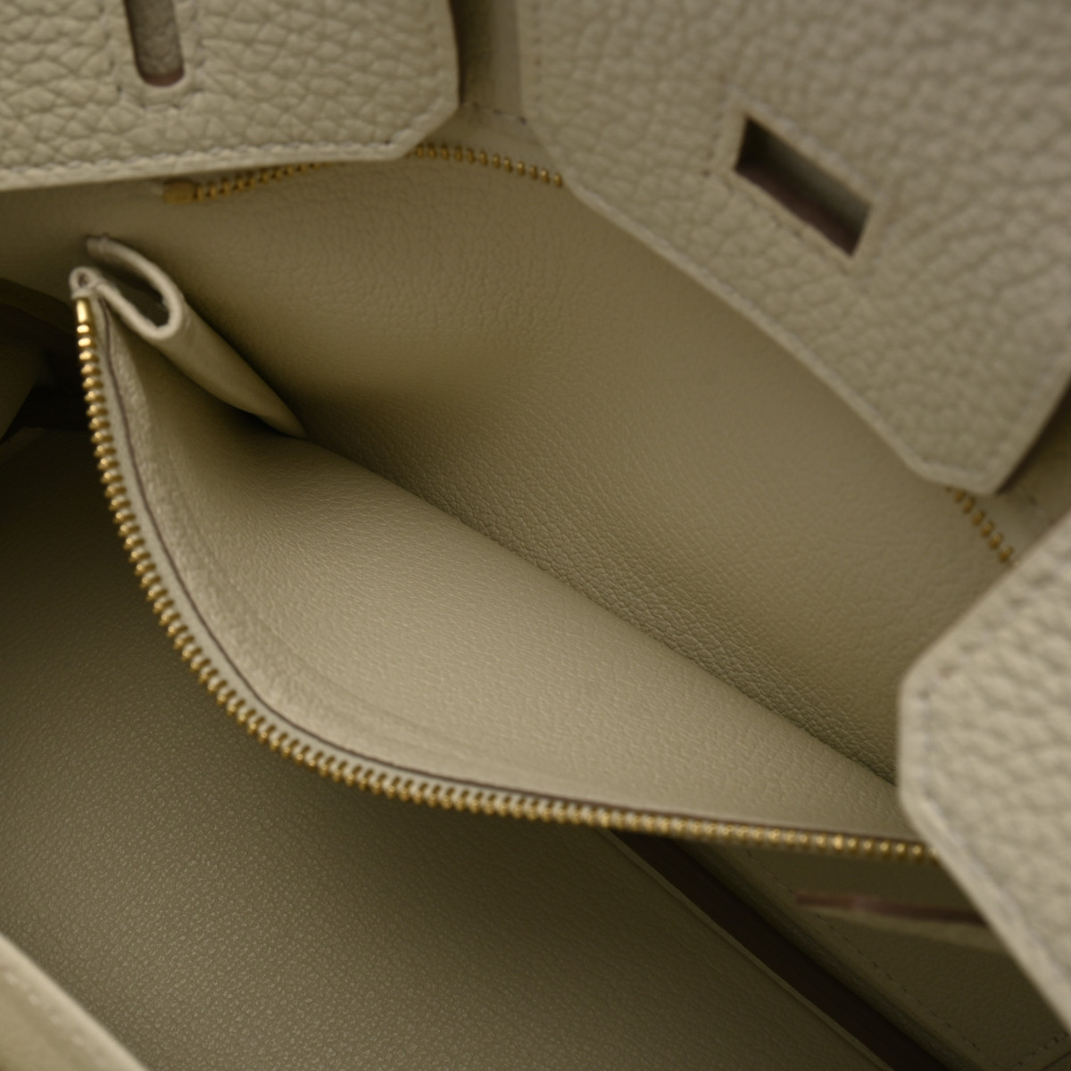 エルメス バーキン 25 マッシュルーム/ゴールド金具 トゴ レディース