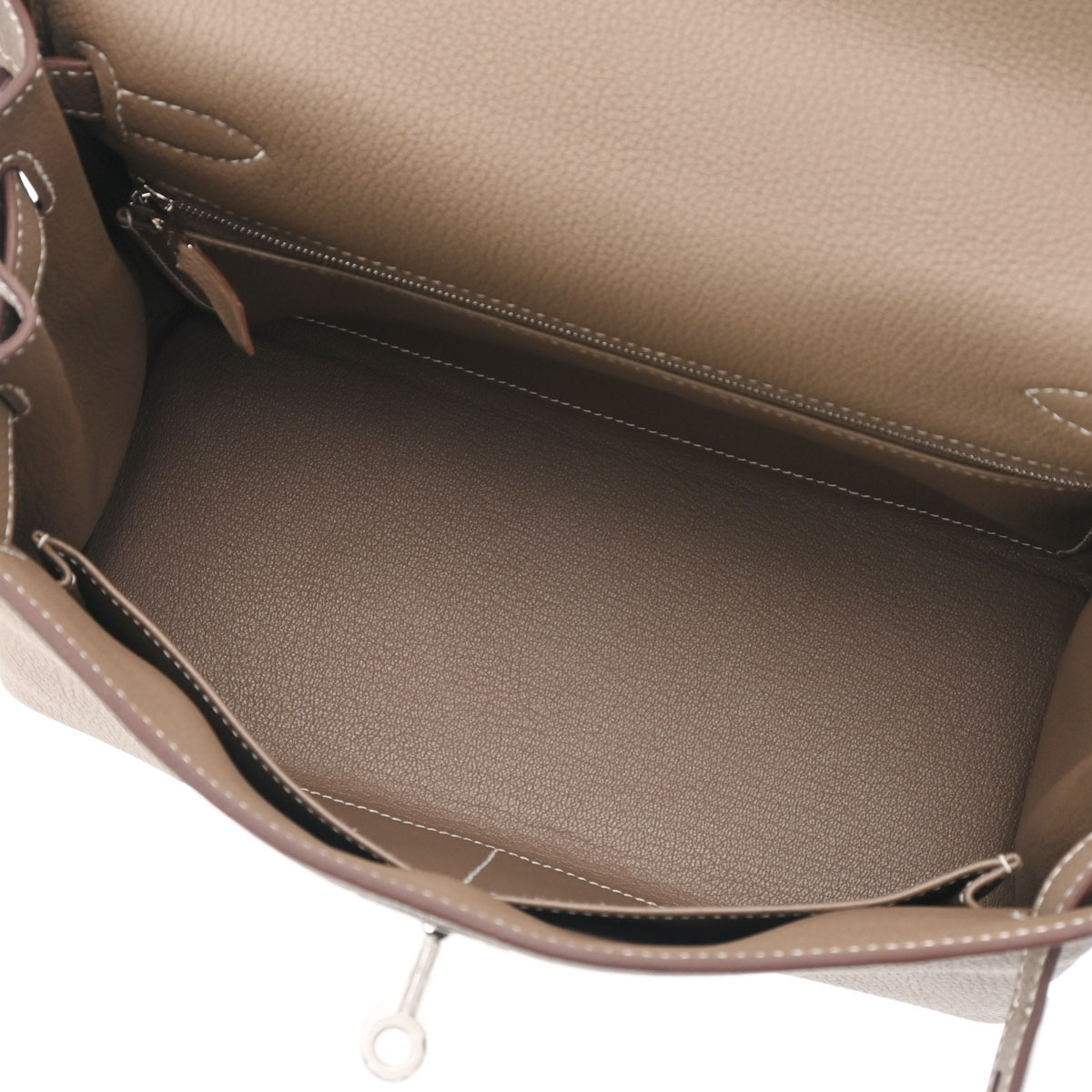 エルメス ケリー 28 内縫い 2WAY エトゥープ トゴ レディース バッグ