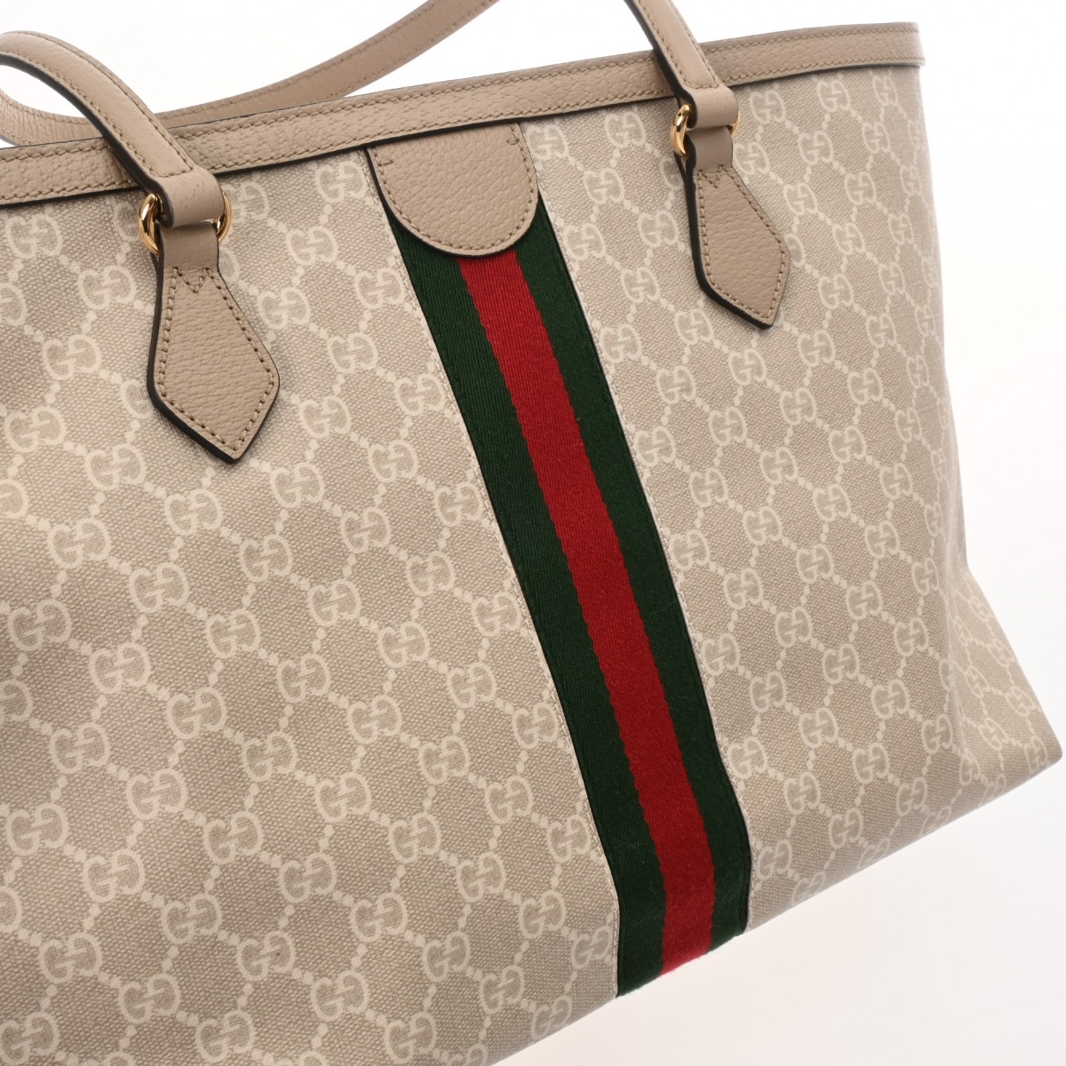 グッチ ラージ トートバッグ オフディア ベージュ/ホワイト