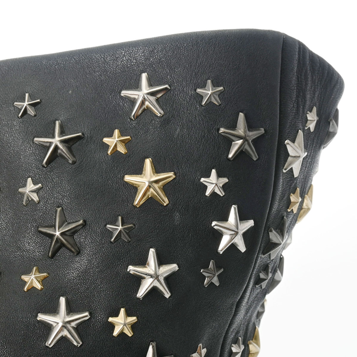 ジミーチュウ スタースタッズ ブラック レザー レディース バッグ