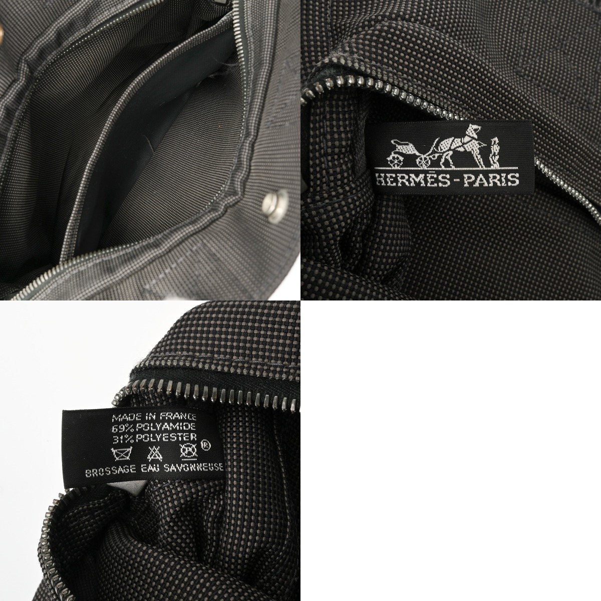 美品　エールラインPM　グレー　ユニセックス　メンズ　レディース 楽天市場】【中古】 エルメス トートバッグ エールライン PM