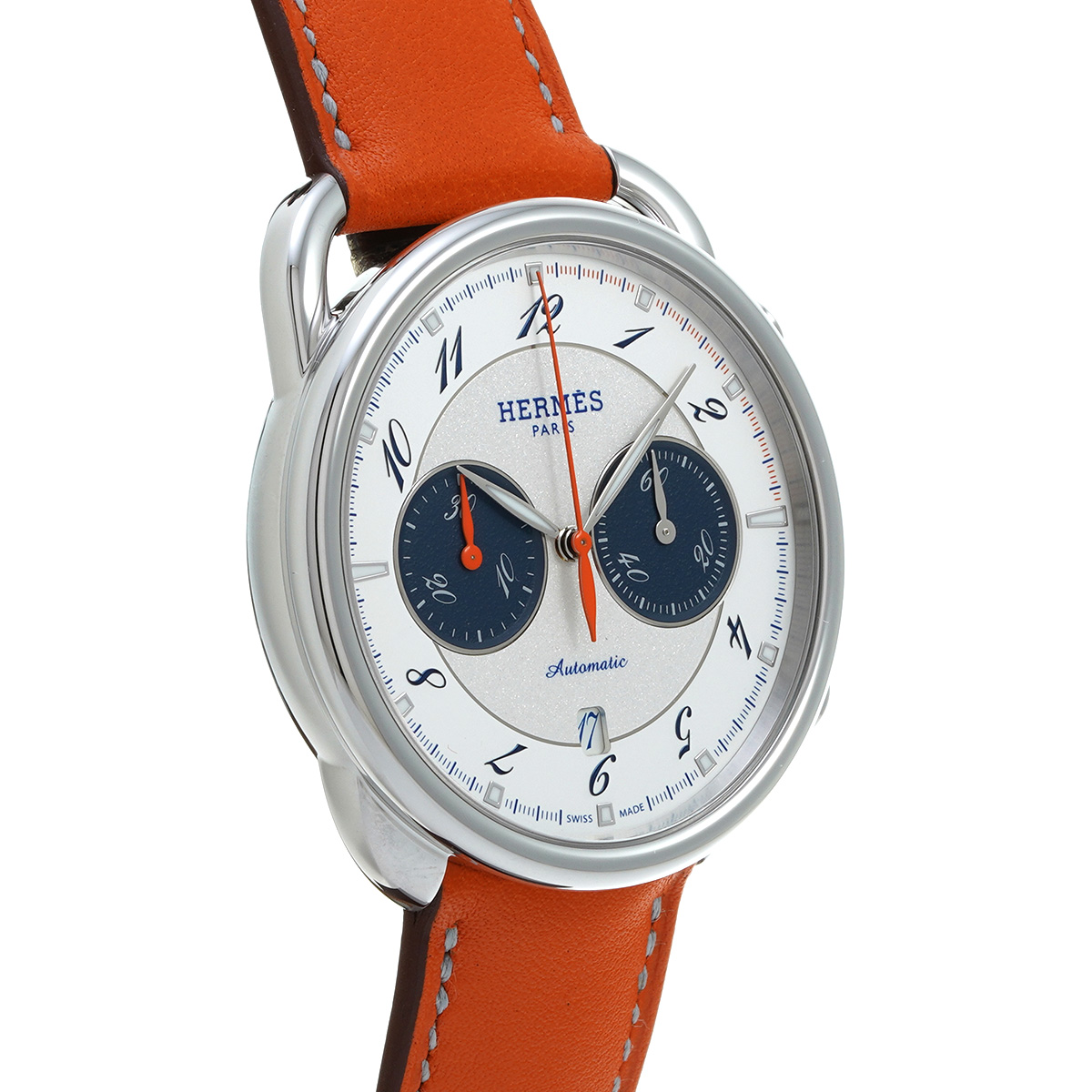 【電池交換済】HERMES エルメス 腕時計 アルソー シルバー AR4.210 電池交換済】HERMES エルメス 腕時計 アルソー シルバー AR4.210