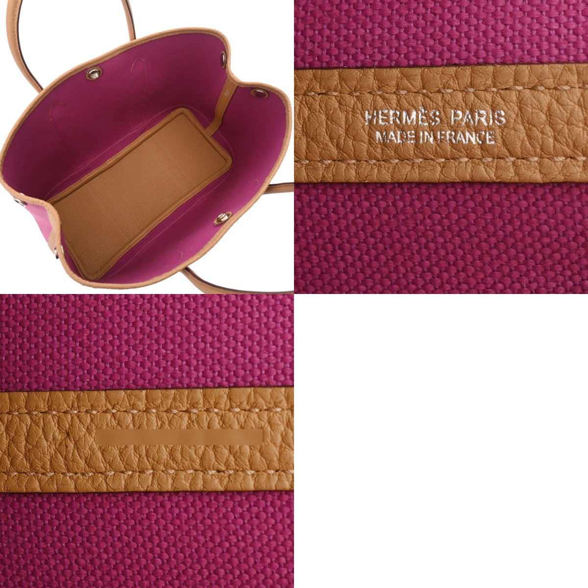 エルメス HERMES ガーデンパーティTPM ローズパープル ハンドバッグ