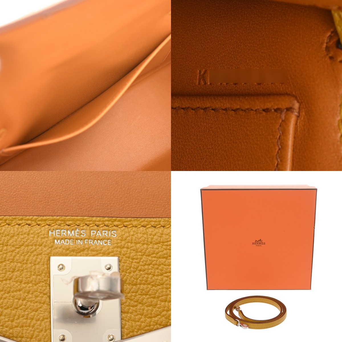 エルメス ミニケリー2 ヴェルソ ジョーヌアンブル/キャラメル