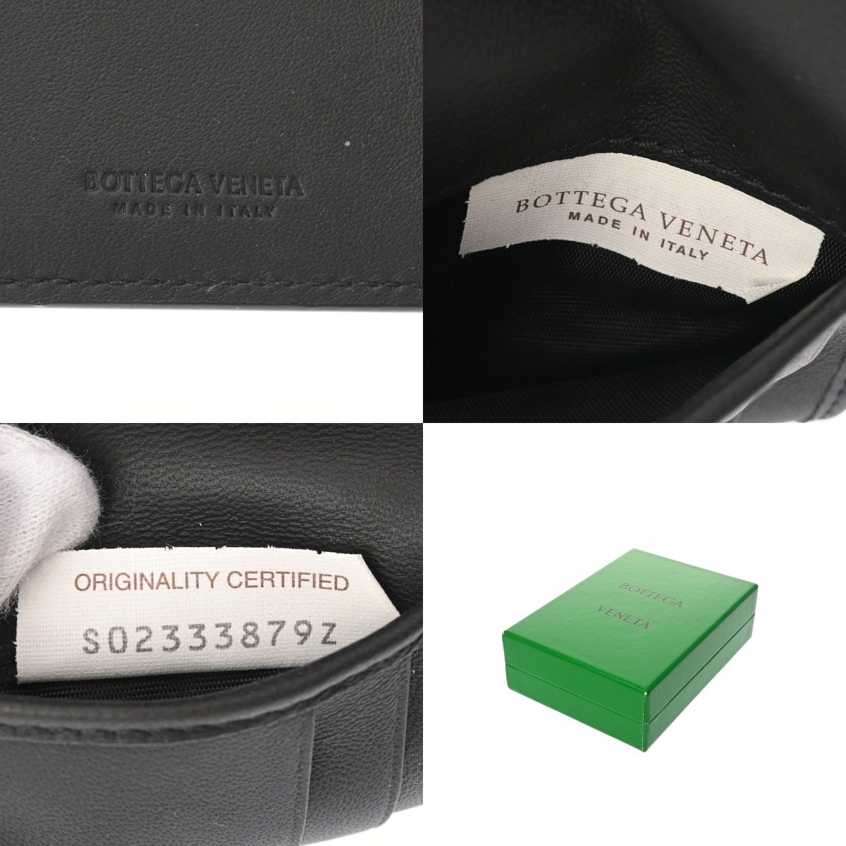 ボッテガ ヴェネタ コンパクトウォレット イントレチャート ブラック