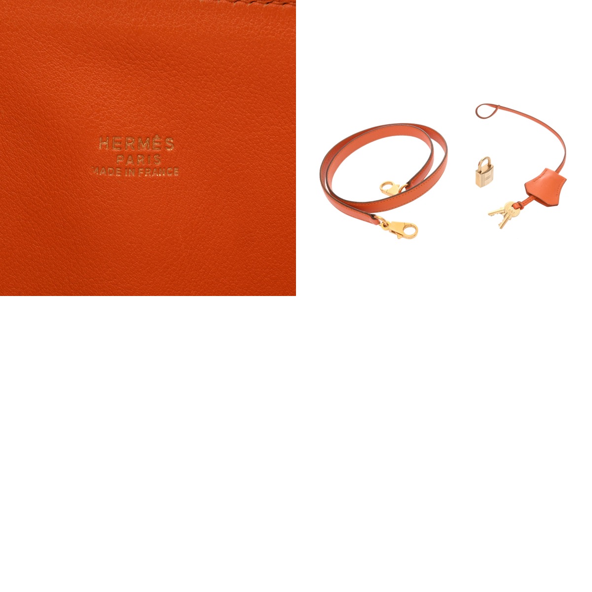 エルメス マクファーソン オレンジ ボックスカーフ レディース