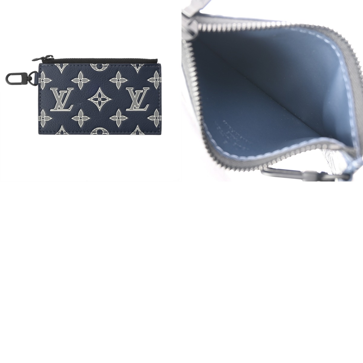 【よしひろ】ルイヴィトン　メンズ　ブルーグレースエード サイズ8.5 ルイ ヴィトン モノグラムシャドウ ガストン ウェアラブル ウォレット