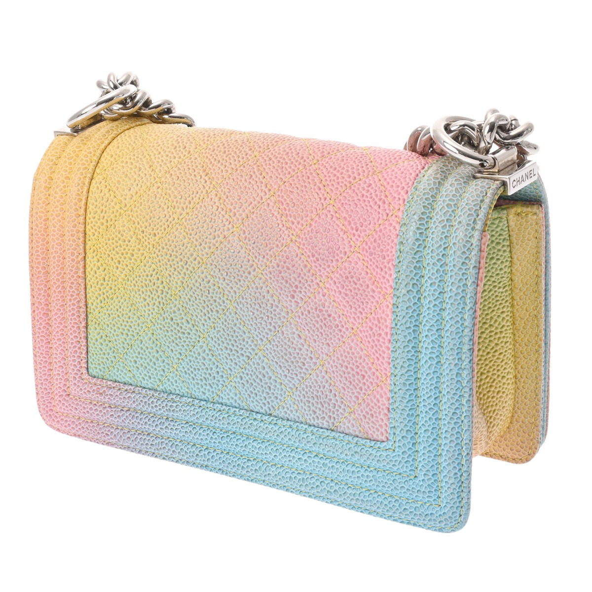 シャネル ボーイシャネル チェーンショルダー 20cm レインボー A67085