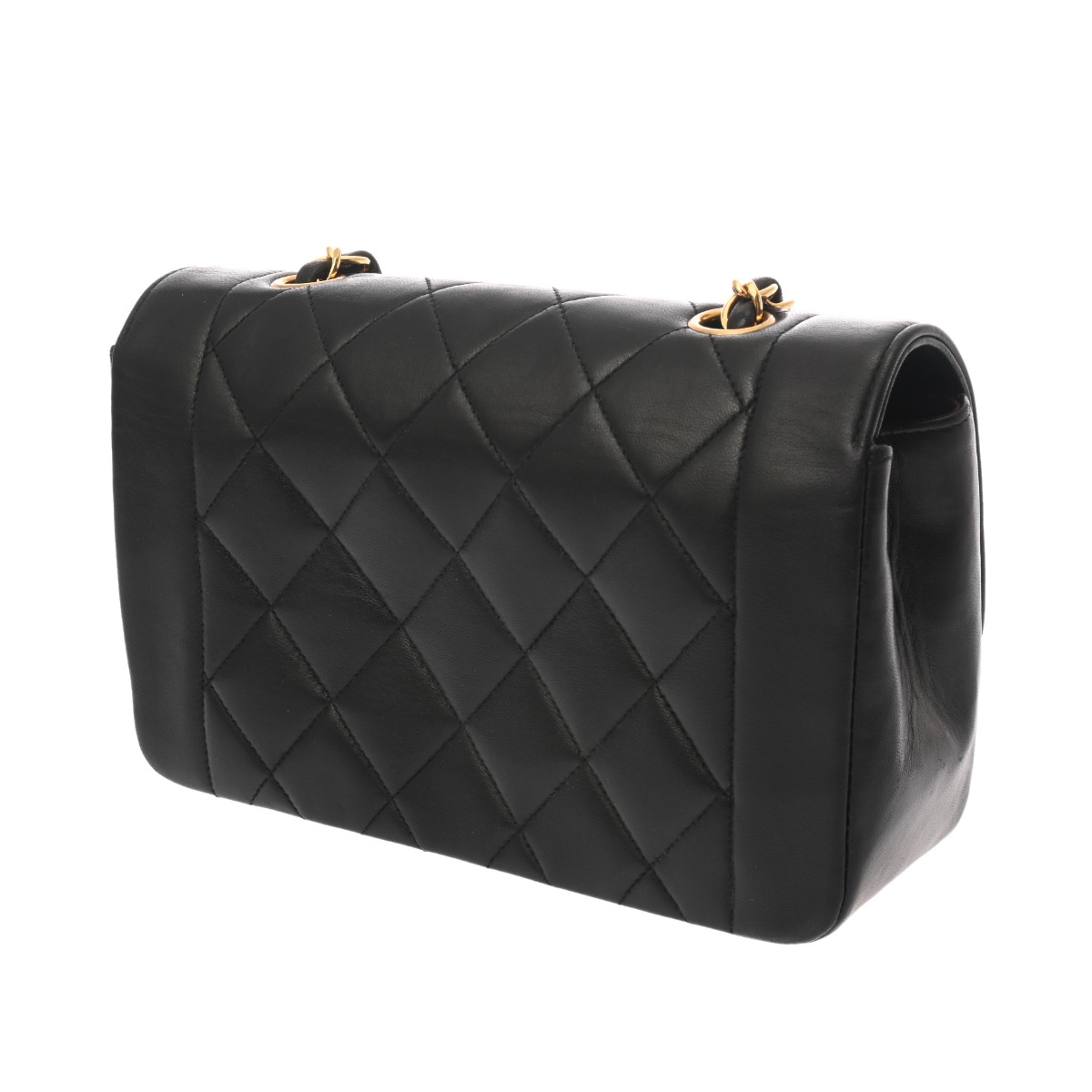 シャネル マトラッセ ダイアナ 22cm チェーンショルダー ブラック