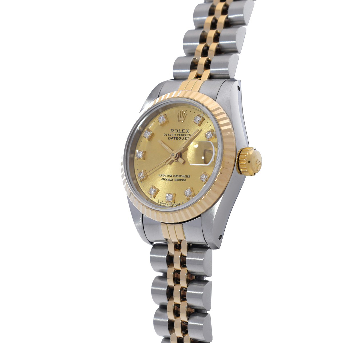 ロレックス デイトジャスト 10Pダイヤ 69173G シャンパン