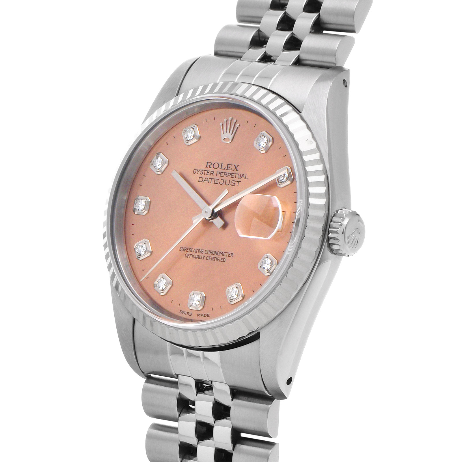 ロレックス / ROLEX デイトジャスト 36 16234G ピンク/ダイヤモンド メンズ 時計 【中古】【wristwatch】
