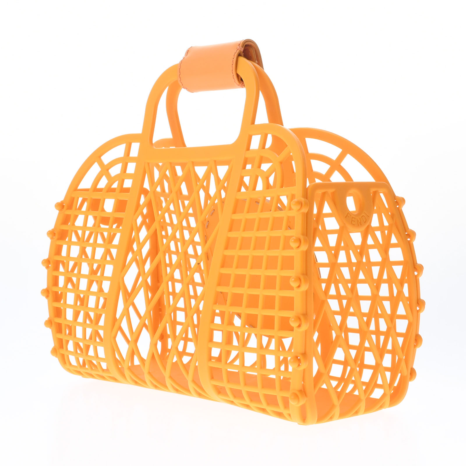 バスケットバッグ スモール オレンジ 8BH388-AFG3 プラスチック FENDI フェンディ レディース 【未使用品】