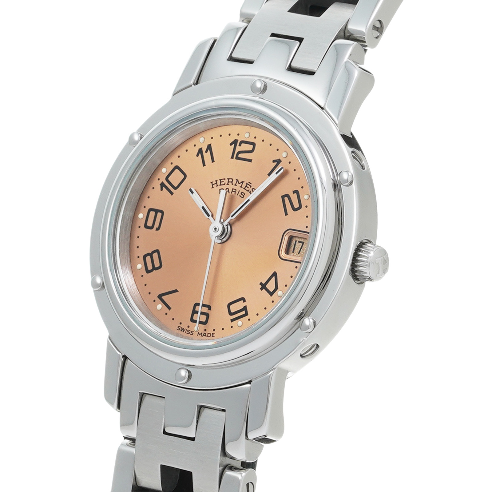 エルメス / HERMES クリッパー CL4.210 ピンク レディース 時計 【中古】【wristwatch】