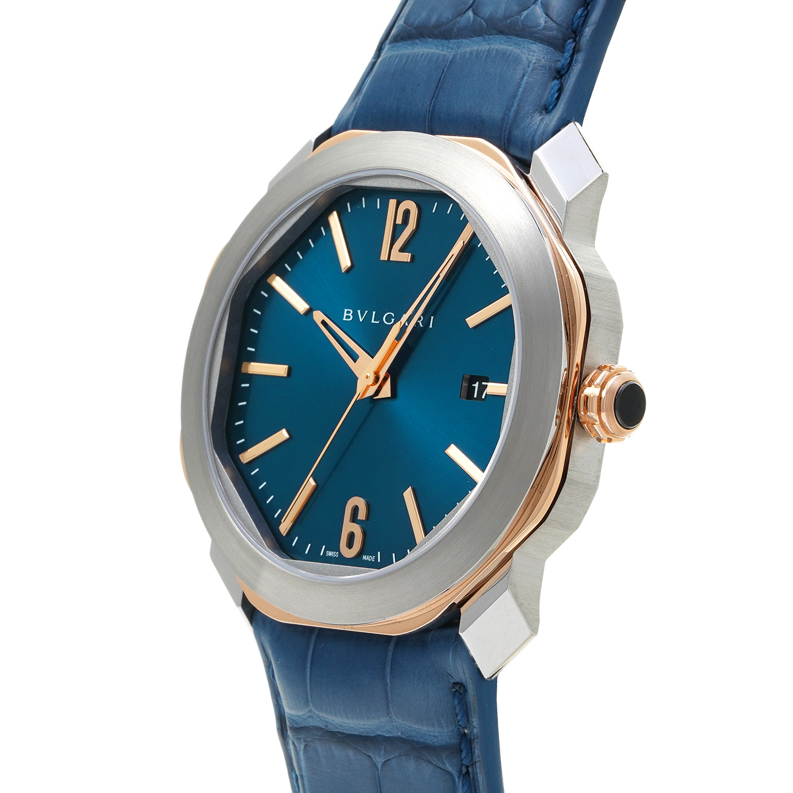 ブルガリ / BVLGARI オクト ローマ OCP41SG ブルー メンズ 時計 【中古】【wristwatch】