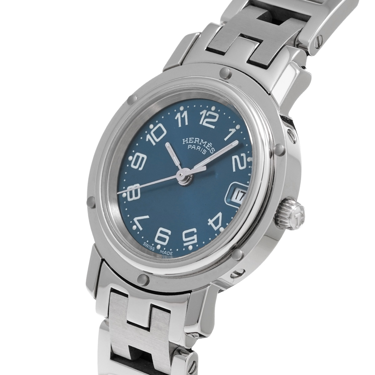 エルメス / HERMES クリッパー CL4.210 ブルー レディース 時計 【中古】【wristwatch】