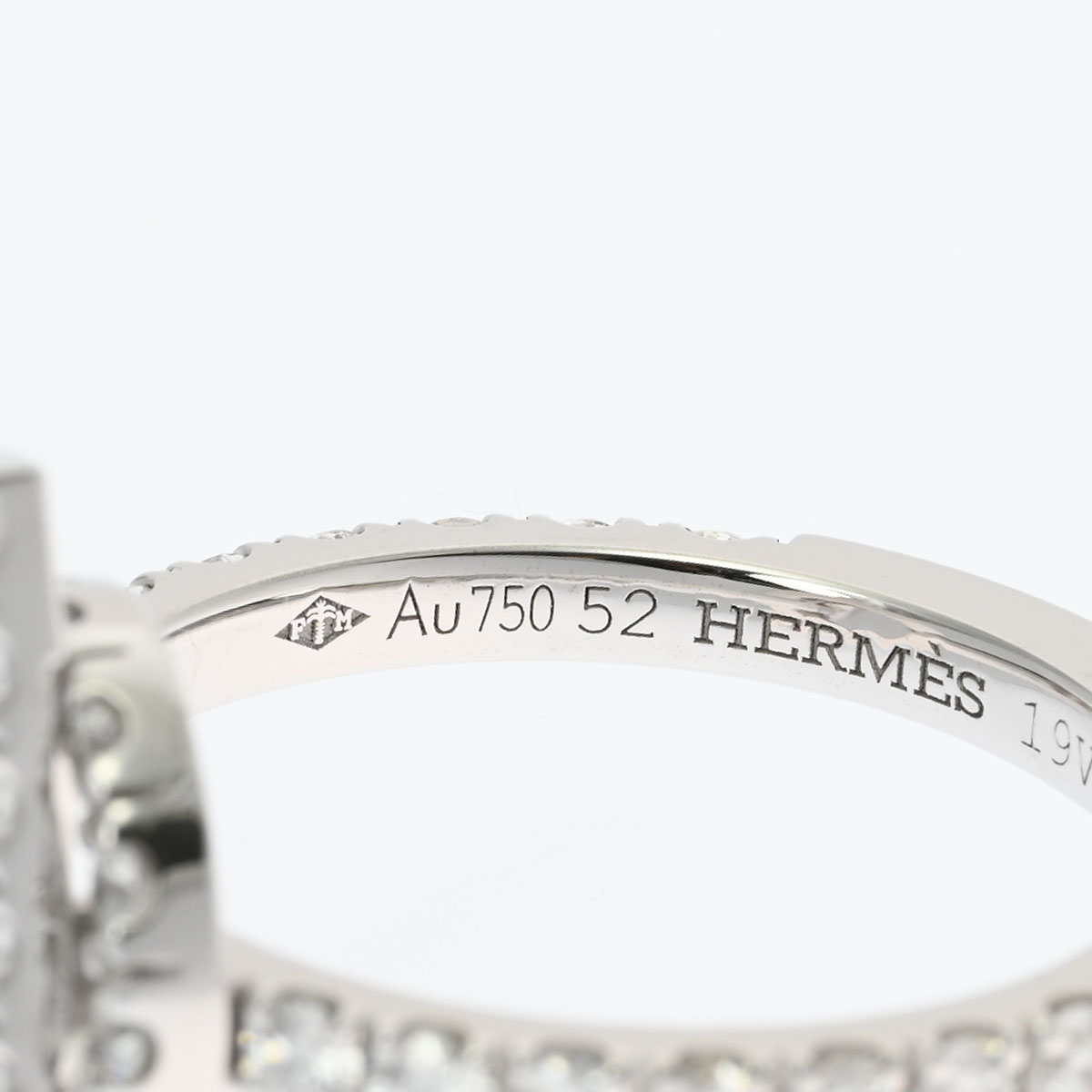 エルメス / HERMES フィネスリング ダイヤ D1.00ct #52 シルバー K18ホワイトゴールド レディース ジュエリー  【中古】【jewelry】