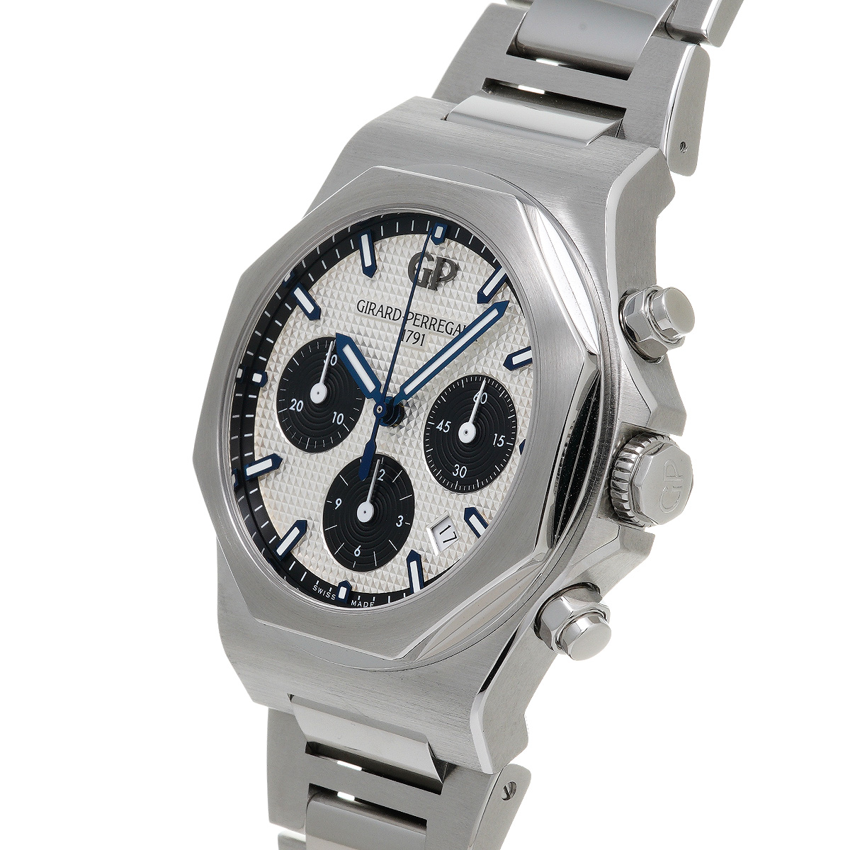 即時発送 中古 ジラール ペルゴ GIRARD-PERREGAUX 81020-11-131-11A シルバー /ブラック メンズ 腕時計  ジャパン 本物:670113円 腕時計 (アナログ)