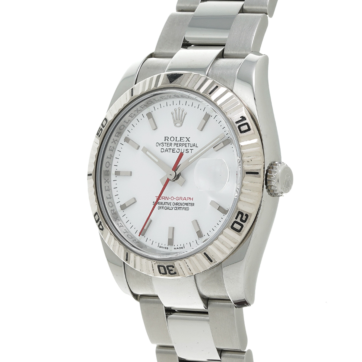 ロレックス / ROLEX デイトジャスト ターノグラフ 116264 ホワイト メンズ 時計 【中古】【wristwatch】