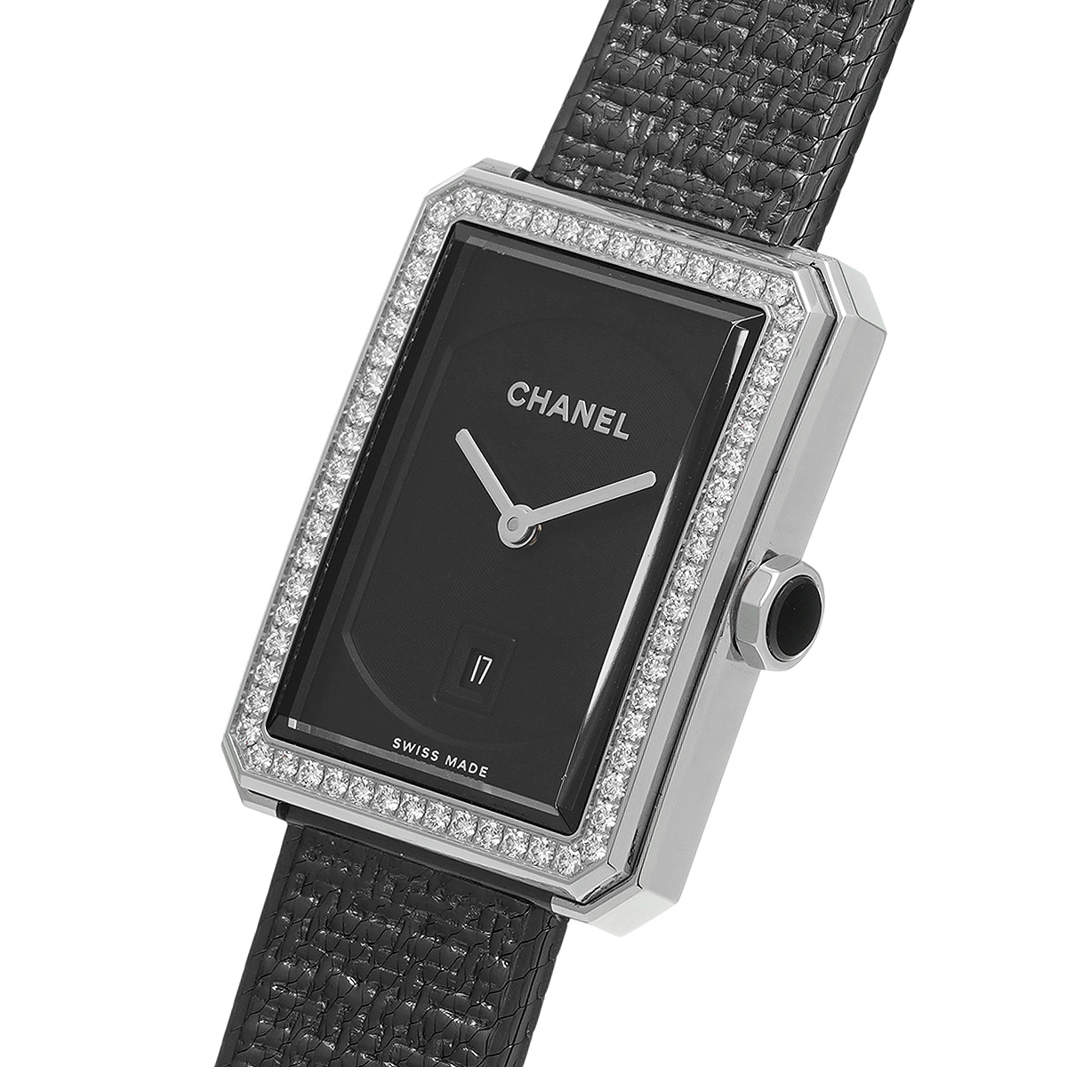 シャネル / CHANEL ボーイフレンド ツイード H5318 ブラック ユニセックス 時計 【中古】【wristwatch】