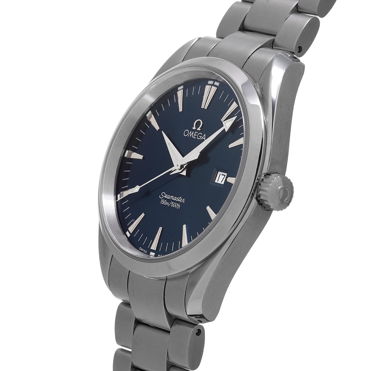 オメガ / OMEGA シーマスター アクアテラ クォーツ 2517.80 ブルー メンズ 時計 【中古】【wristwatch】