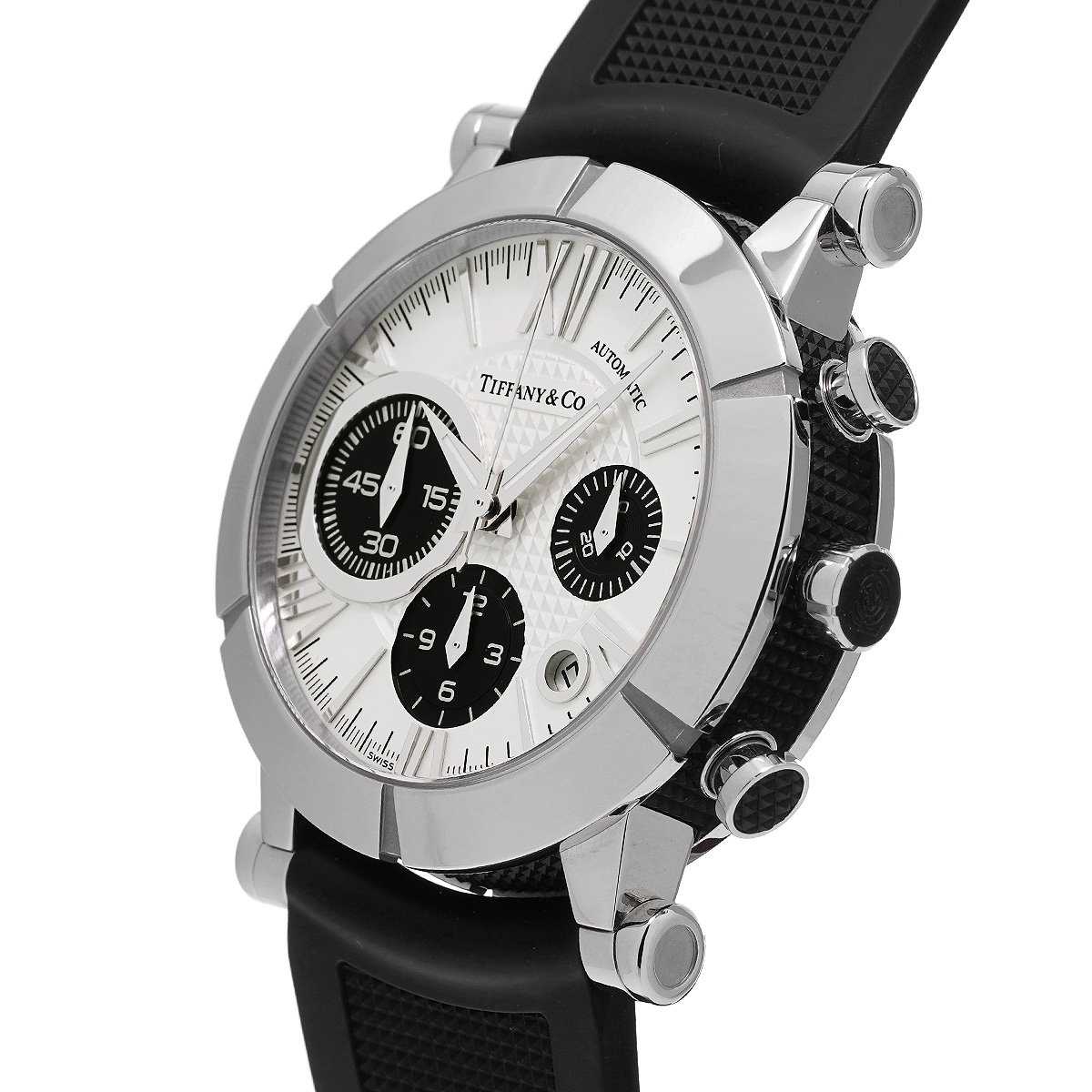 ティファニー / TIFFANY & Co. アトラス ジェント クロノグラフ Z1000.82.12A21A91A シルバー/ブラック メンズ 時計  【中古】【wristwatch】