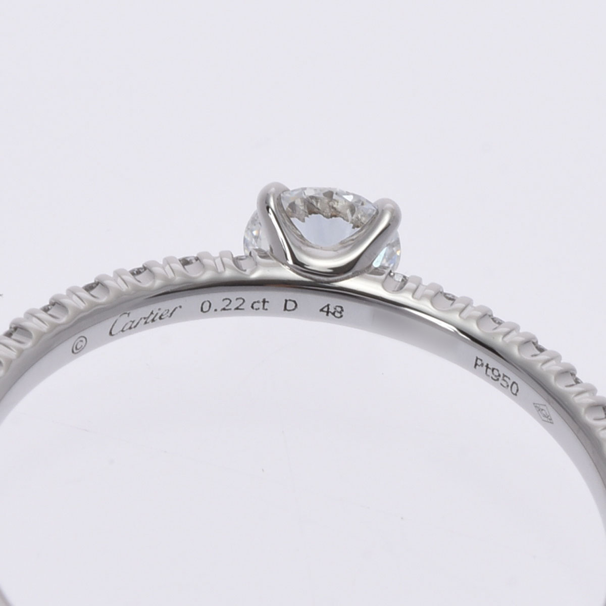 【Aランク】Cartier カルティエ エタンセル ドゥ ソリテール リング 指輪 CRN4744248 Pt950 プラチナ ダイヤモンド #48 約8号【ISEYA】