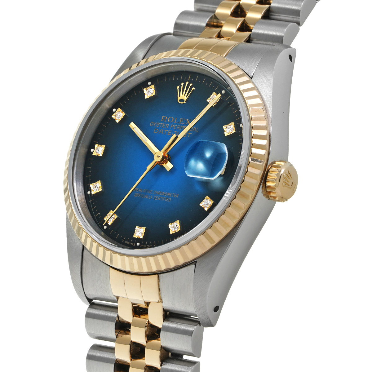 ロレックス ROLEX 16233G X番(1992年頃製造) ブルー・グラデーション /ダイヤモンド メンズ 腕時計