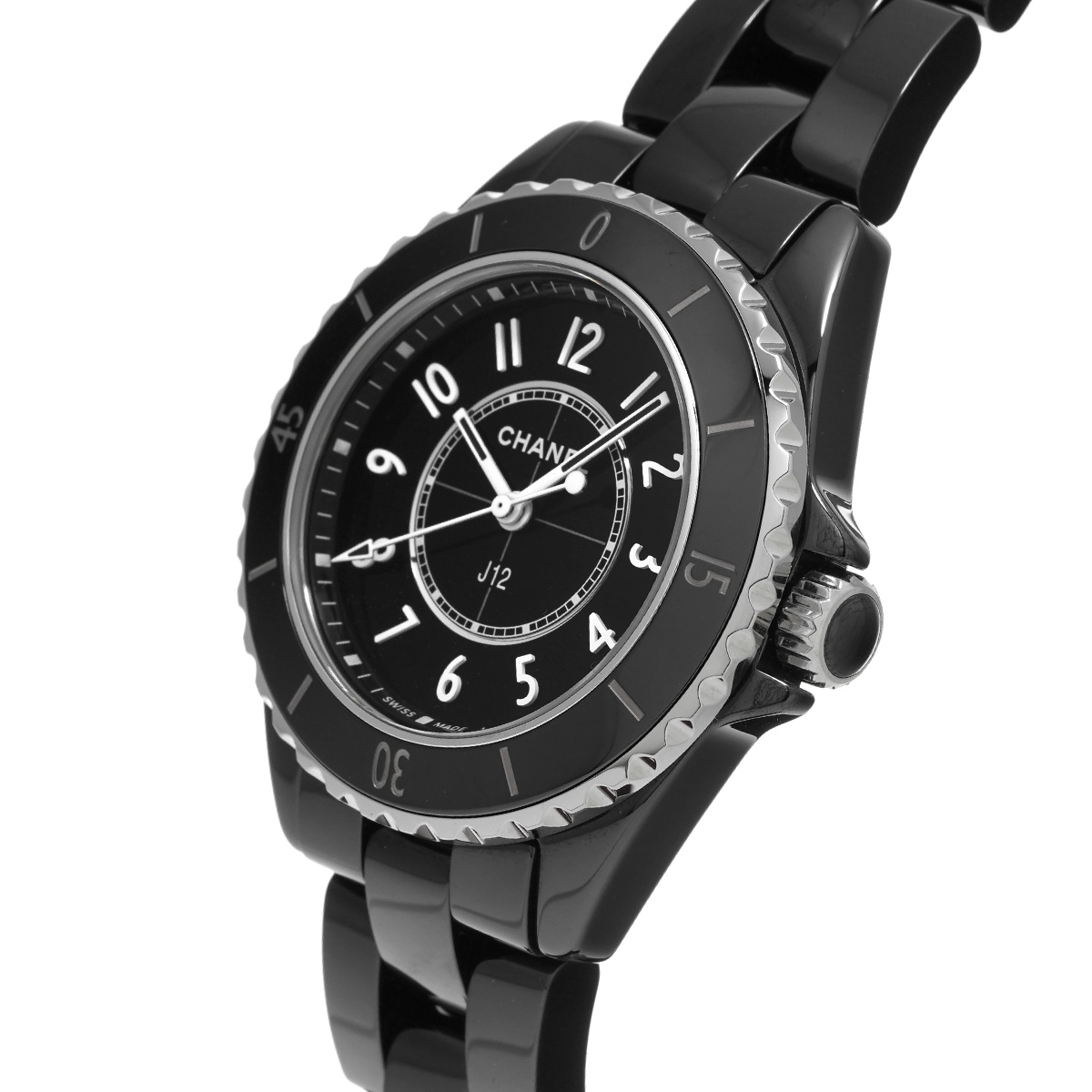 シャネル CHANEL H5695 ブラックラッカー レディース 腕時計