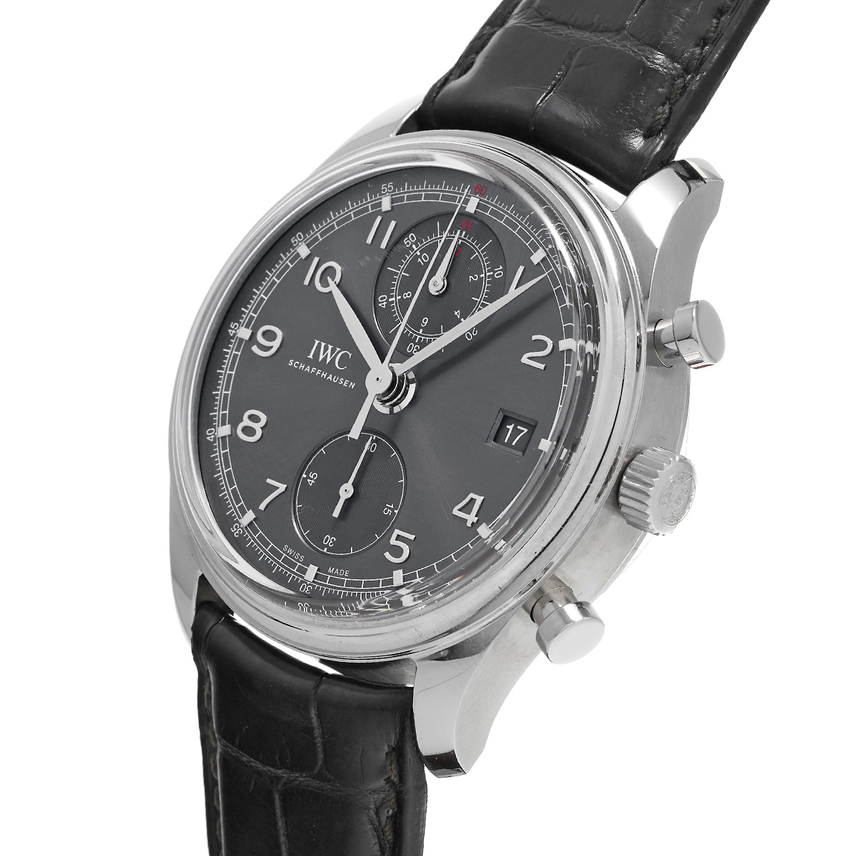 IWC ポルトギーゼ クロノグラフ クラシック IW390404 グレー メンズ 時計 【中古】【wristwatch】
