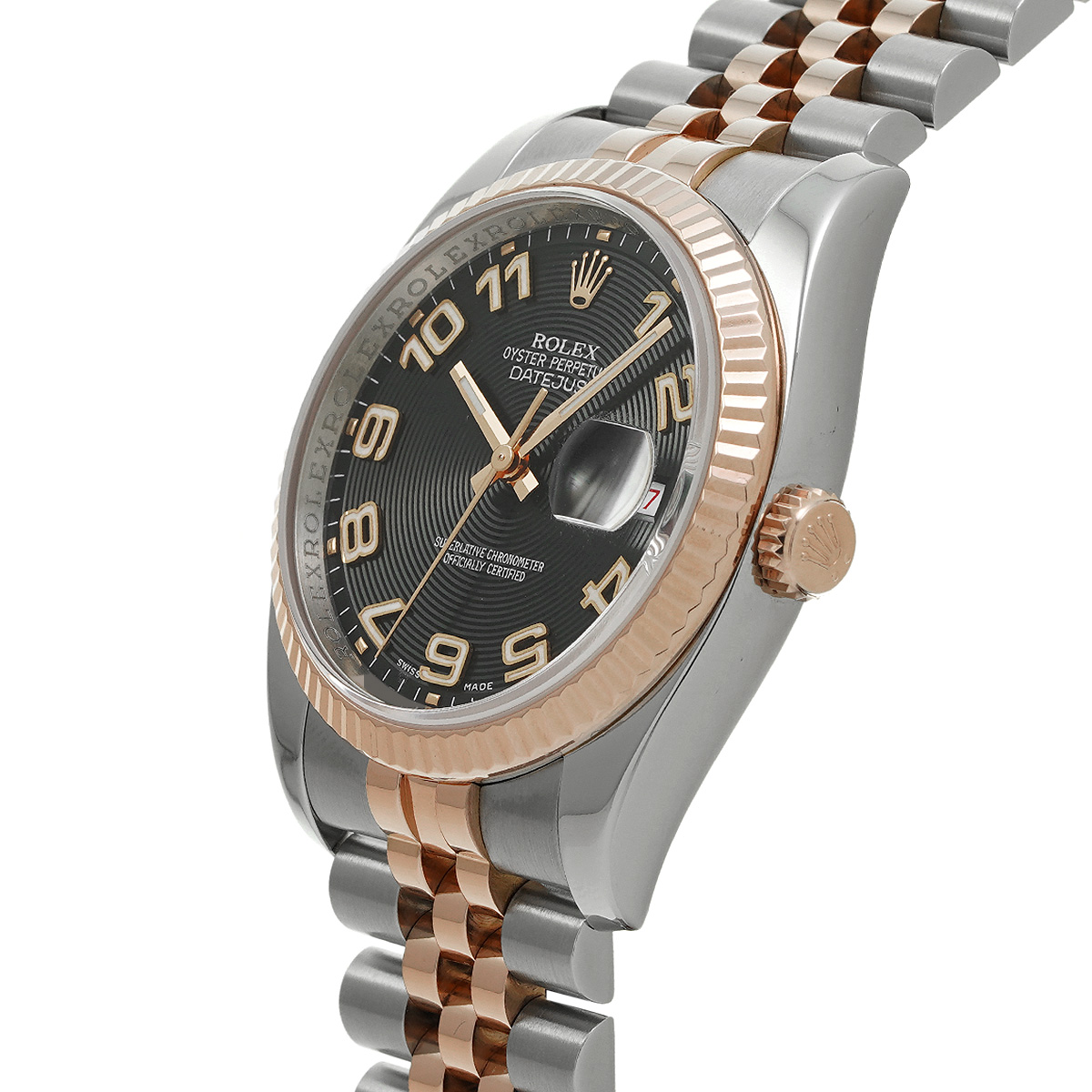 ロレックス ROLEX 116231 V番(2008年頃製造) ブラックコンセントリック メンズ 腕時計