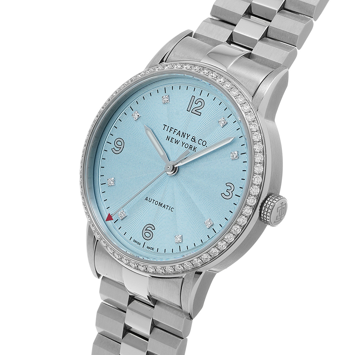 ティファニー / TIFFANY & Co. CT60 37725935 アイスブルー/ダイヤモンド メンズ 時計 【中古】【wristwatch】