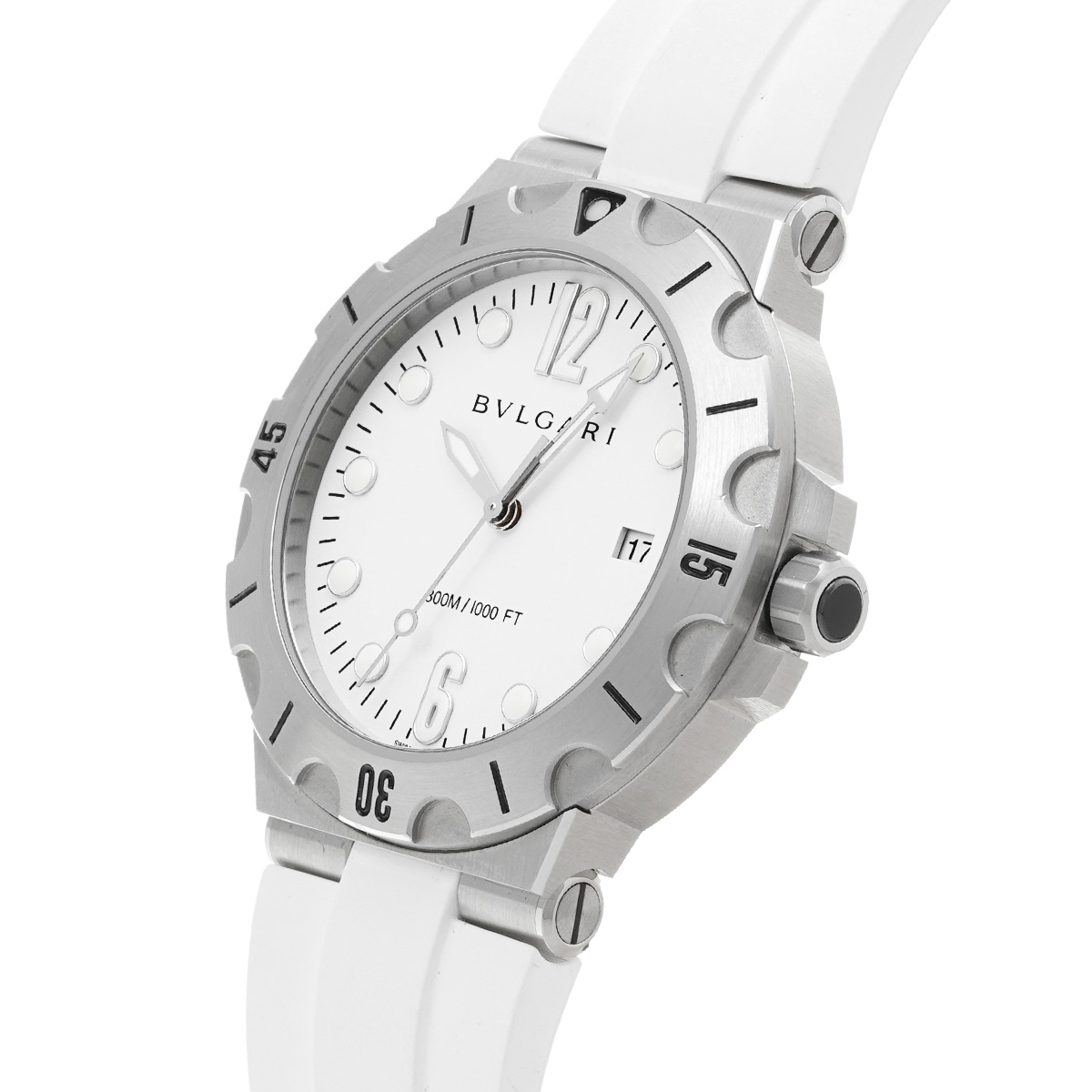 ブルガリ / BVLGARI ディアゴノ スクーバ DP41WSVSD ホワイト メンズ 時計 【中古】【wristwatch】