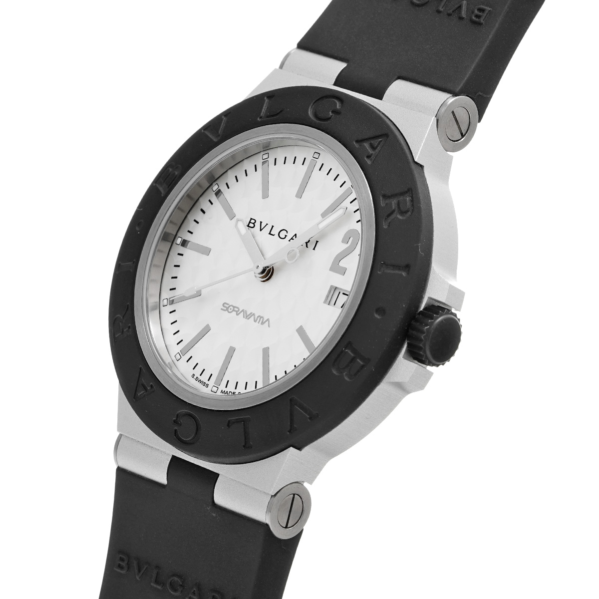 ブルガリ BVLGARI アルミニウムス　STEVE　AOKI　リミテッド BB40AT(103539) ブラック アルミ 自動巻き メンズ 腕時計