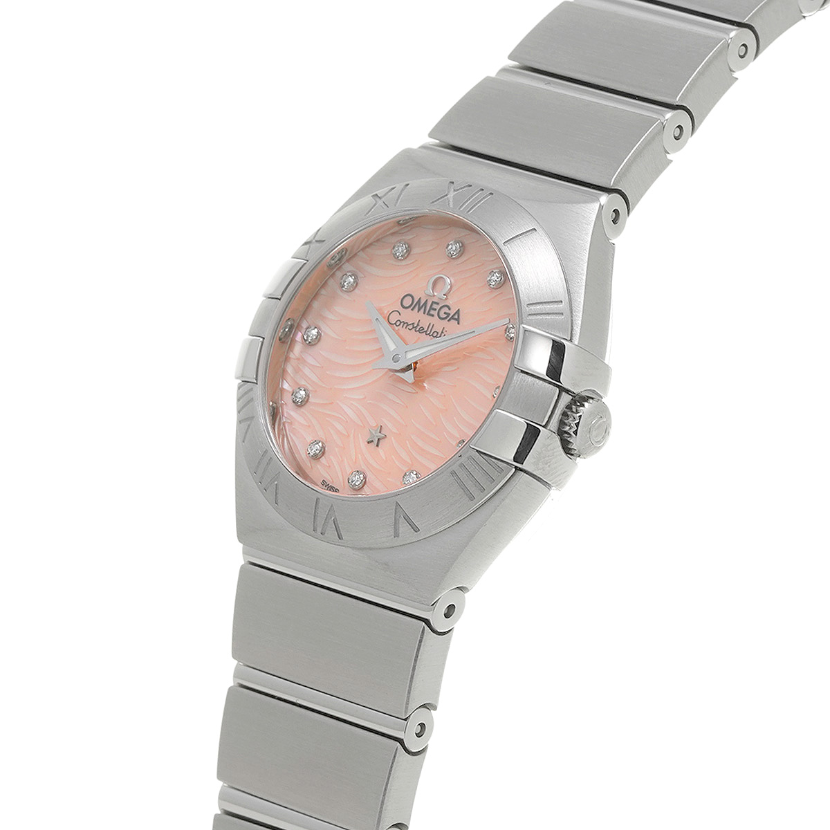 オメガ OMEGA 123.10.24.60.57.002 ピンクシェル /ダイヤモンド レディース 腕時計