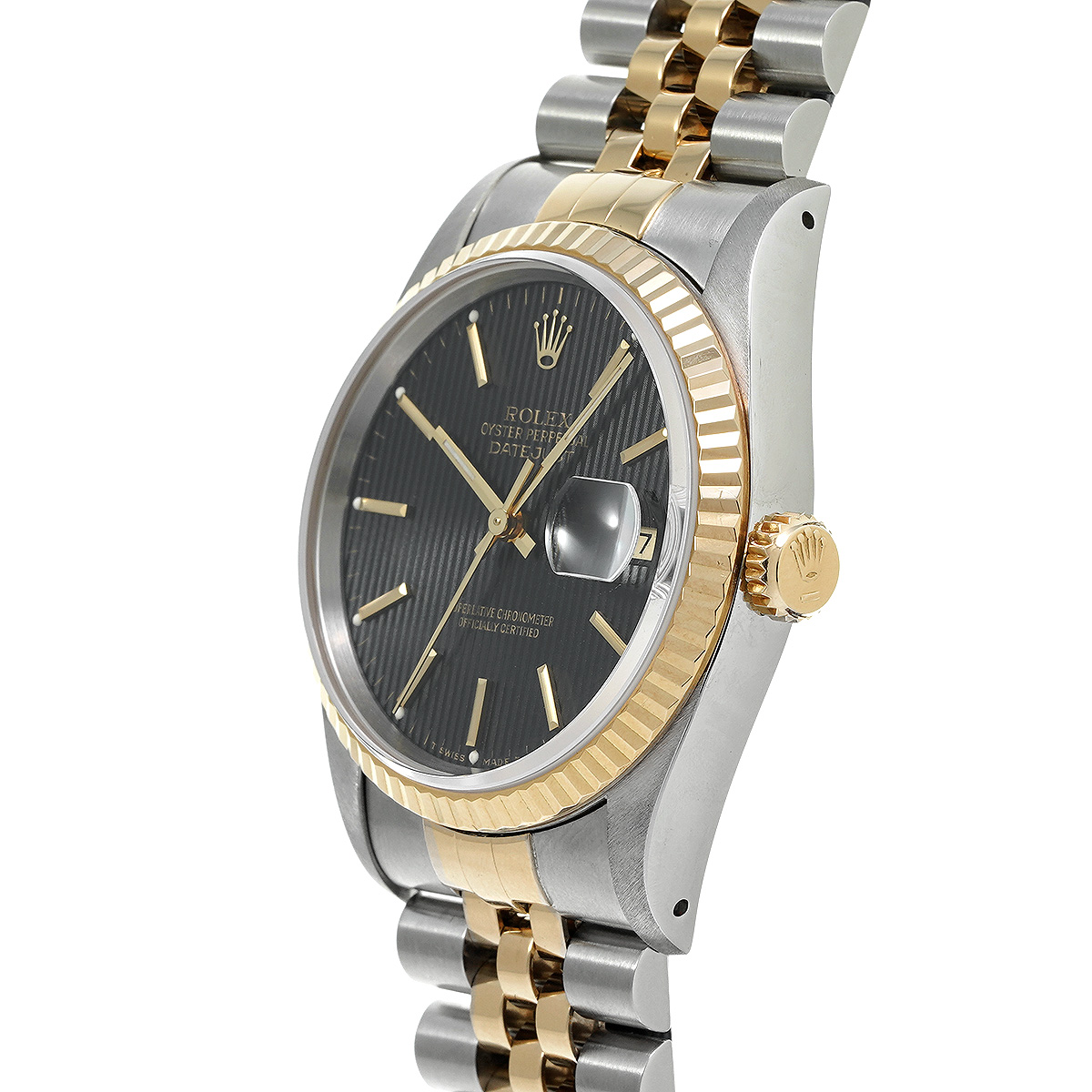 ロレックス ROLEX 16233 U番(1998年頃製造) ブラックタペストリー メンズ 腕時計