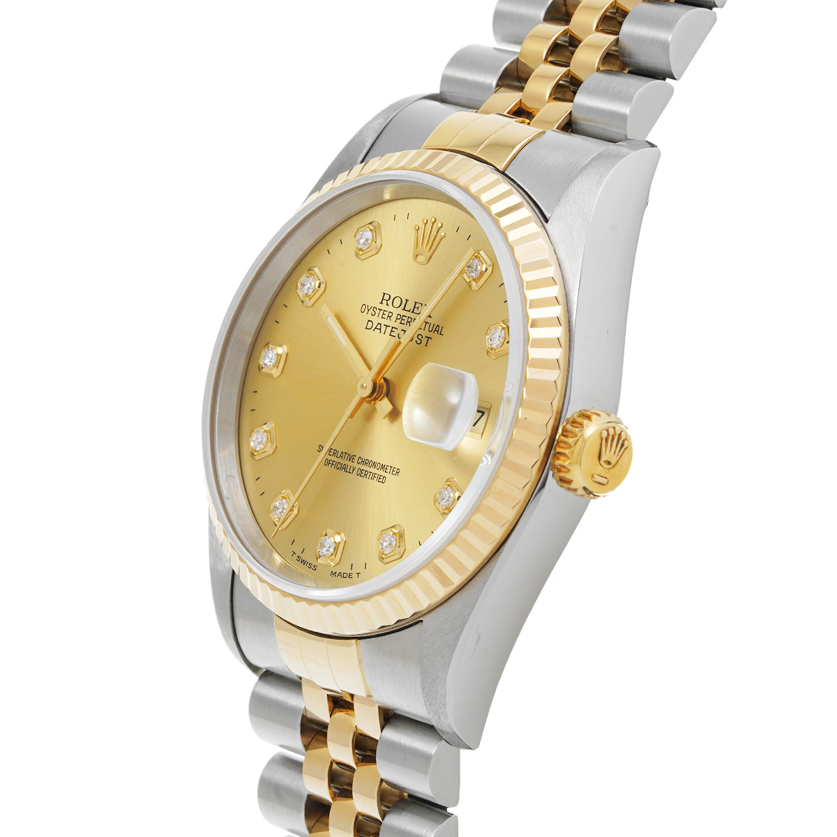 ロレックス / ROLEX デイトジャスト 16233G シャンパン/ダイヤモンド メンズ 時計 【中古】【wristwatch】