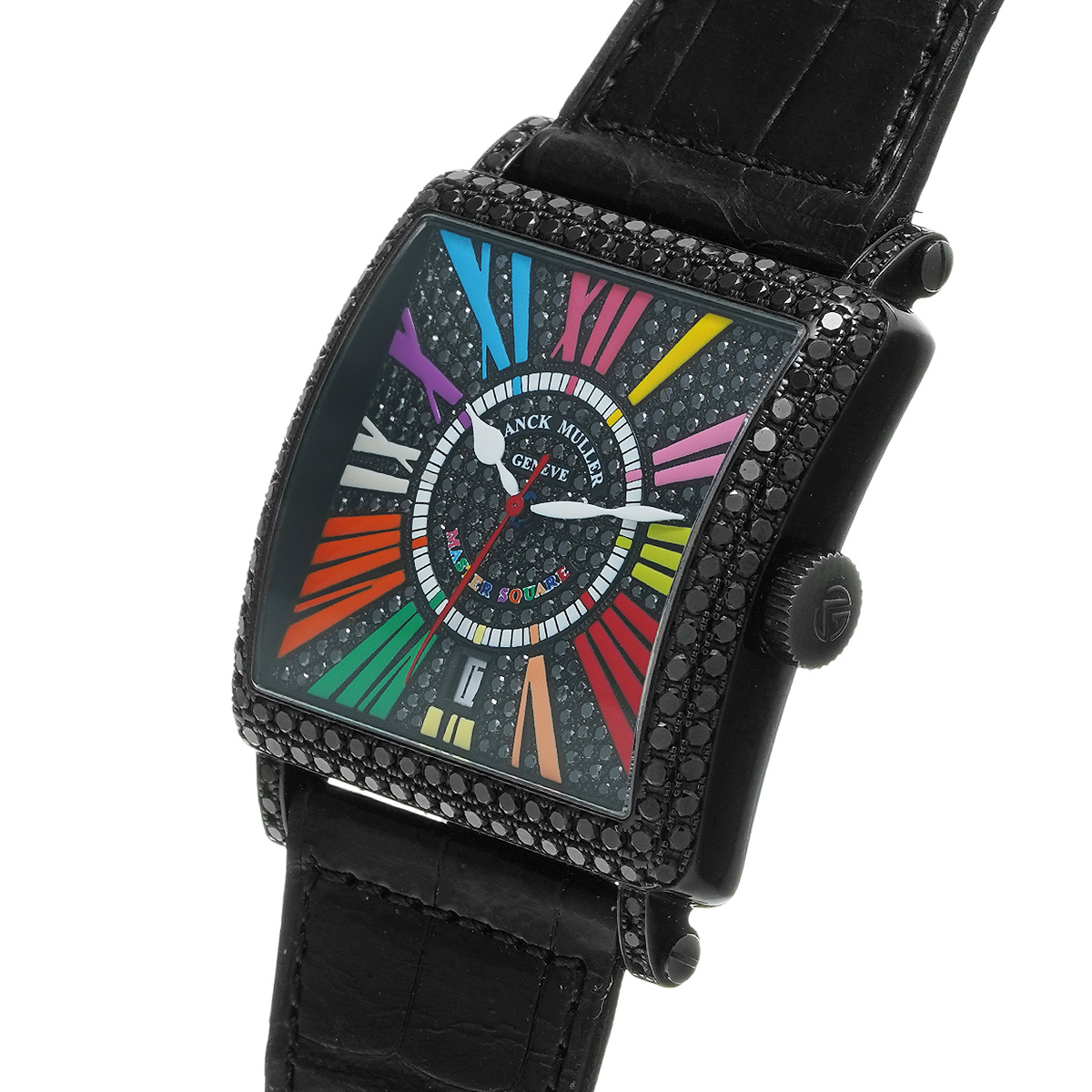 フランクミュラー / FRANCK MULLER マスタースクエア カラードリームス 6000HSCDTNRDCD ブラックダイヤモンド メンズ 時計  【中古】【wristwatch】