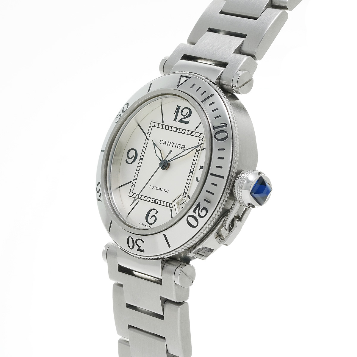 カルティエ / CARTIER パシャ シータイマー W31080M7 シルバー メンズ 時計 【中古】【wristwatch】