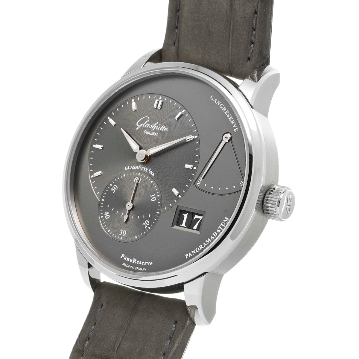 グラスヒュッテ オリジナル GLASHUTTE ORIGINAL 1-65-01-23-12-62 ダークグレー メンズ 腕時計