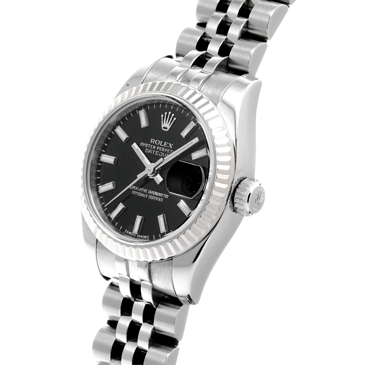 ロレックス / ROLEX レディ デイトジャスト 26 179174 ブラック レディース 時計 【中古】【wristwatch】