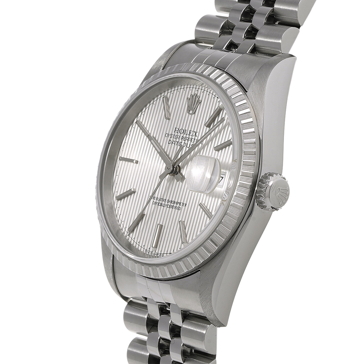 ロレックス デイトジャスト 16220 シルバータペストリー メンズ 時計 【中古】【wristwatch】