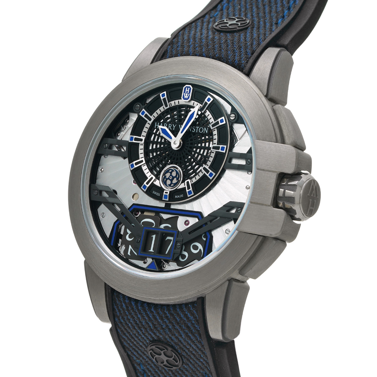 ハリー ウィンストン HARRY WINSTON OCEABD42ZZ001 ブラック メンズ 腕時計